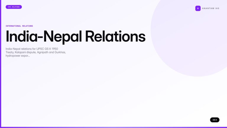 India-Nepal Relations (UPSC International Relations) — UPSC featured image