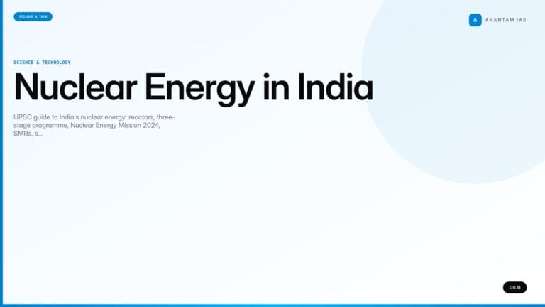 Nuclear Energy in India (UPSC Science & Tech) — UPSC featured image