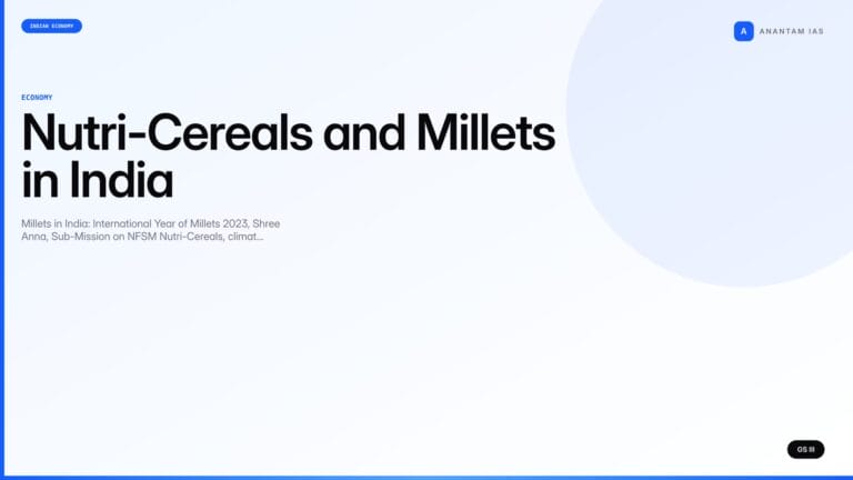 Nutri-Cereals and Millets in India (UPSC Economy) — UPSC featured image