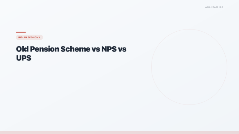 Old Pension Scheme (OPS) vs NPS vs UPS: India's Pension Debate - featured image for UPSC preparation