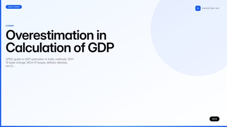 Overestimation in Calculation of GDP (UPSC Economy) — UPSC featured image