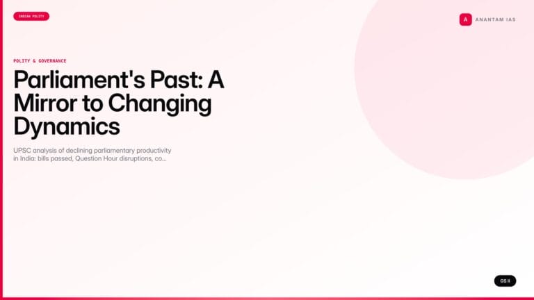 Parliament's Past: A Mirror to Changing Dynamics (UPSC Polity) — UPSC featured image