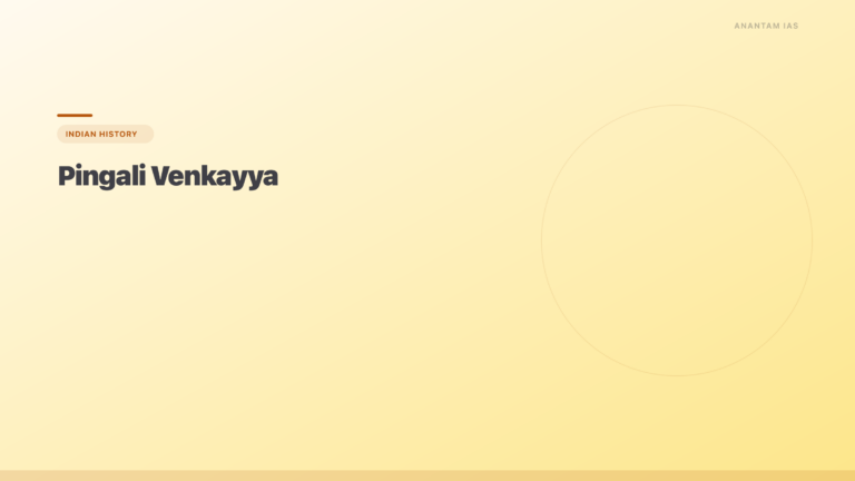 Pingali Venkayya: Designer of India's National Flag — Biography - featured image for UPSC preparation