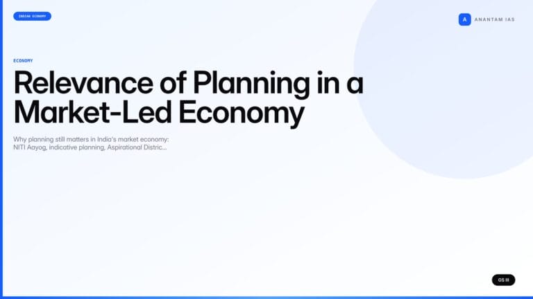 Relevance of Planning in a Market-Led Economy (UPSC Economy) — UPSC featured image