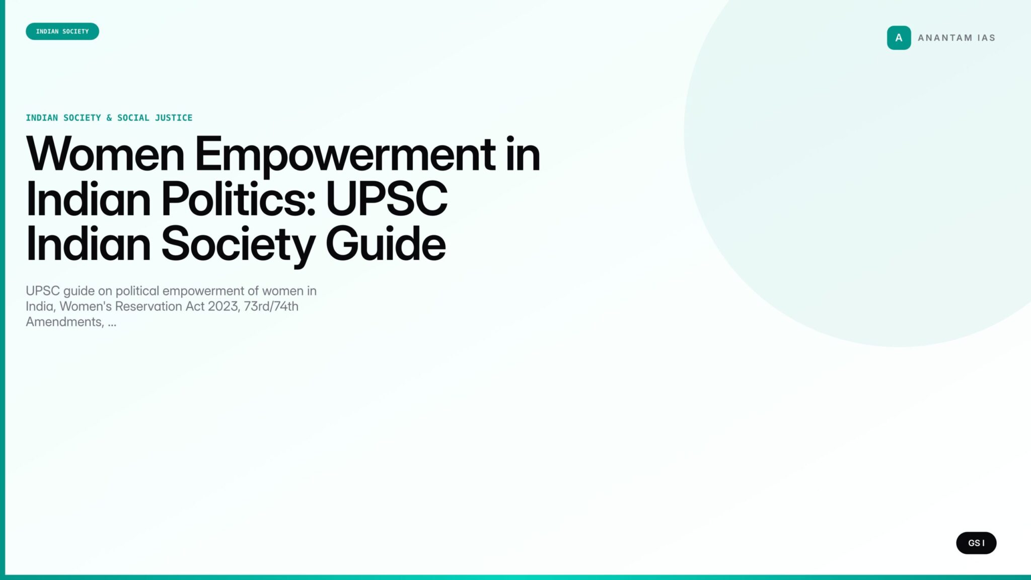Women Empowerment in Indian Politics: UPSC Indian Society Guide ...