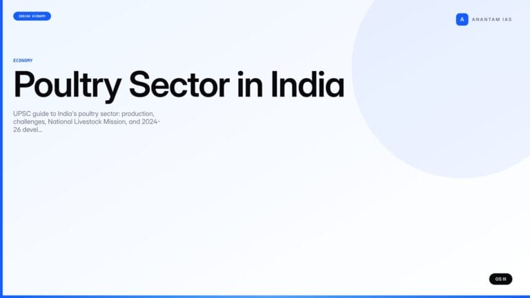Poultry Sector in India (UPSC Economy) — UPSC featured image