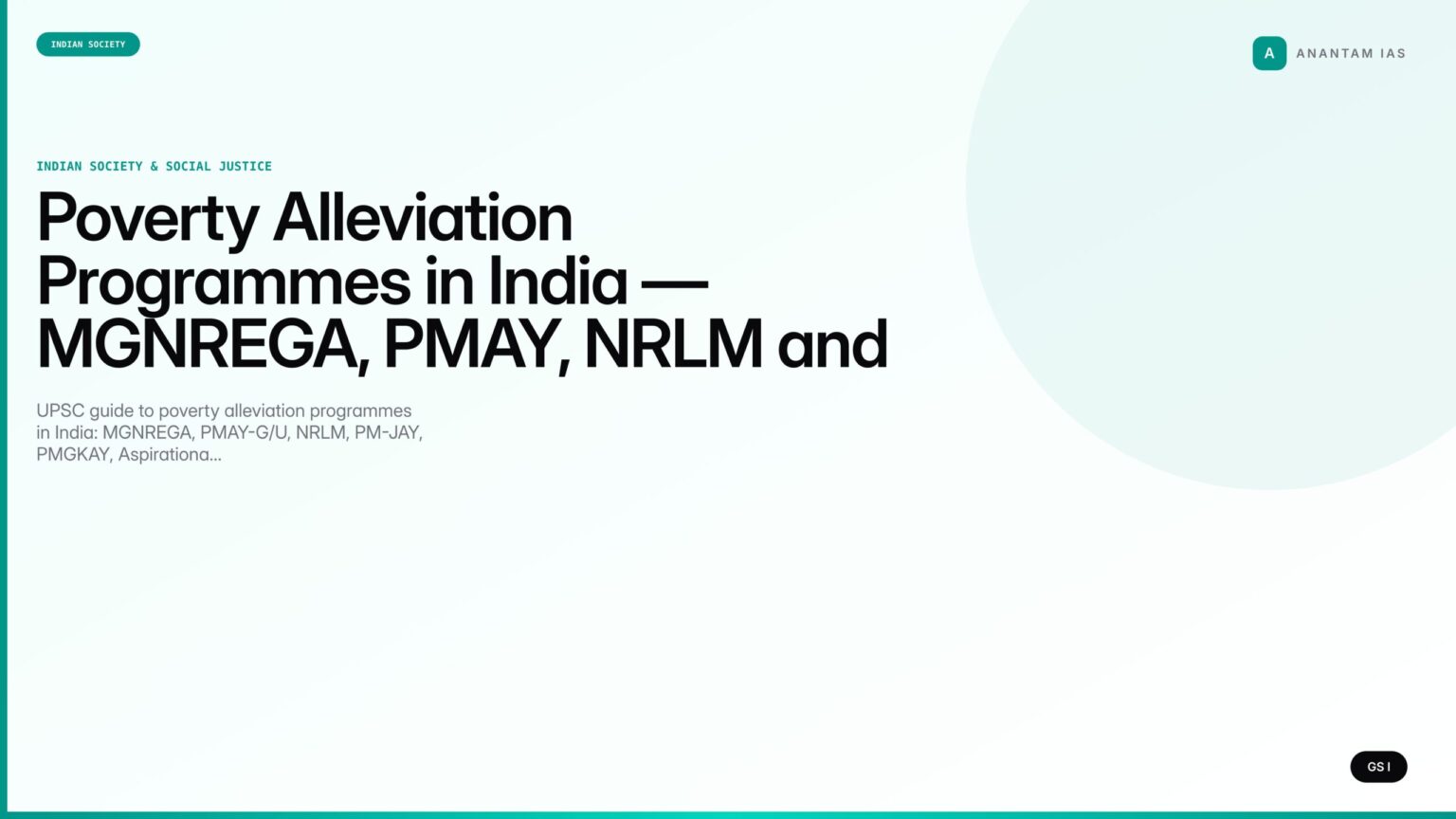 Poverty Alleviation Programmes in India — MGNREGA, PMAY, NRLM and the ...