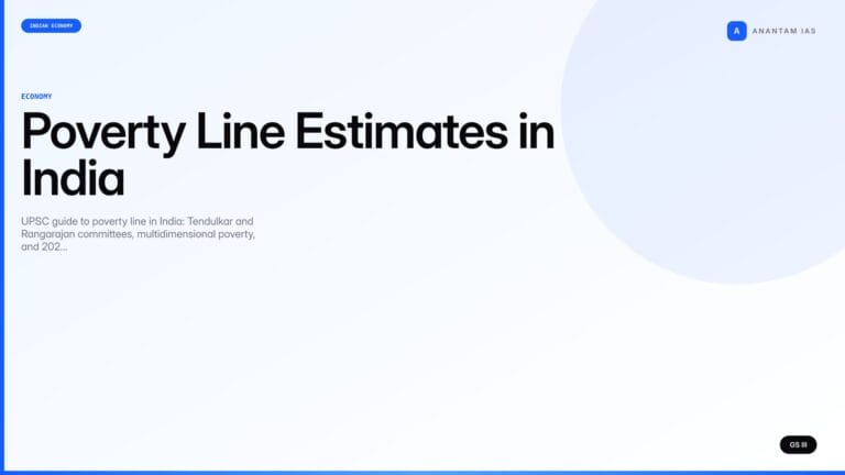 Poverty Line Estimates in India (UPSC Economy) — UPSC featured image