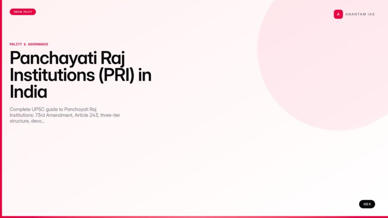 Panchayati Raj Institutions (PRI) in India — UPSC Polity Guide — UPSC featured image