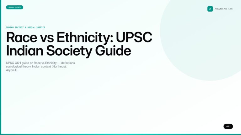 Race vs Ethnicity: UPSC Indian Society Guide — UPSC featured image