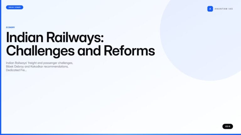 Indian Railways: Challenges and Reforms (UPSC Economy) — UPSC featured image