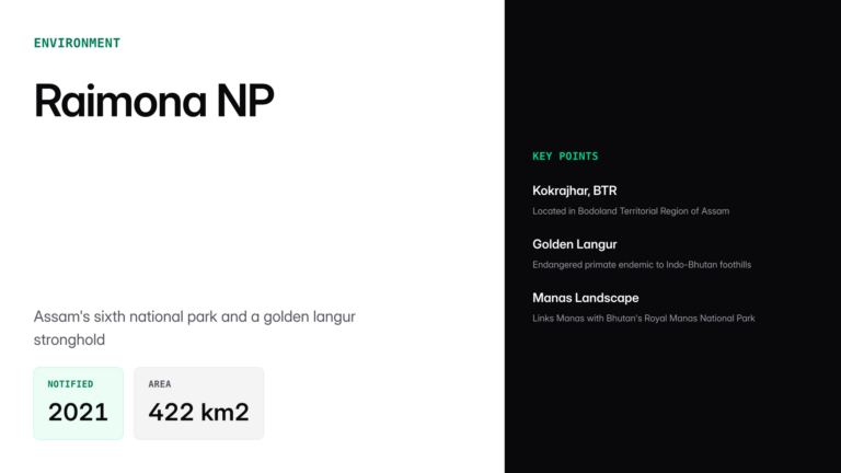 raimona national park — UPSC study guide featured image