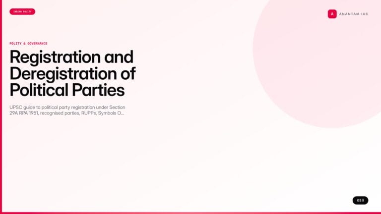 Registration and Deregistration of Political Parties (UPSC Polity) — UPSC featured image