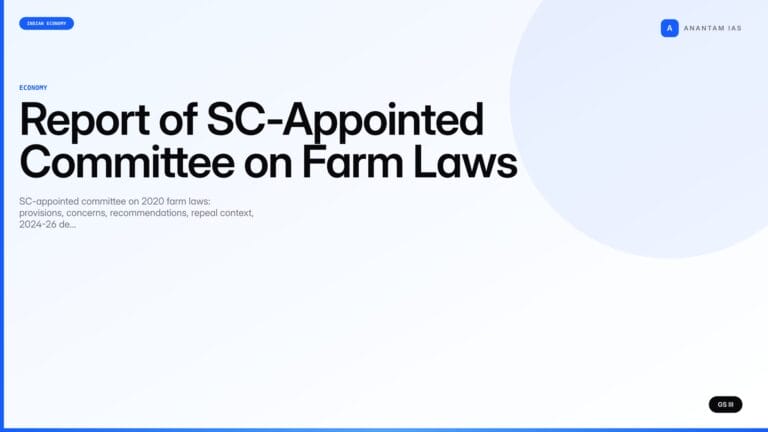 Report of SC-Appointed Committee on Farm Laws (UPSC Economy) — UPSC featured image