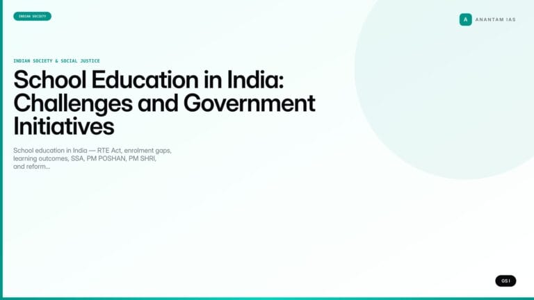 School Education in India: Challenges and Government Initiatives (UPSC) — UPSC featured image