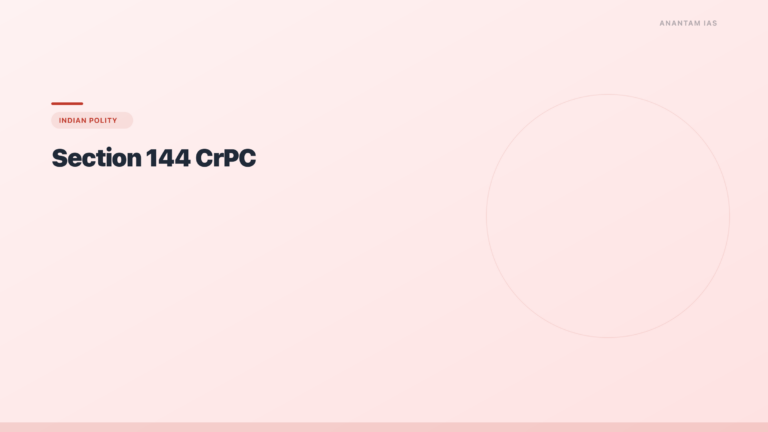 Section 144 CrPC (Now BNSS Section 163): Powers, Scope & UPSC Guide - featured image for UPSC preparation