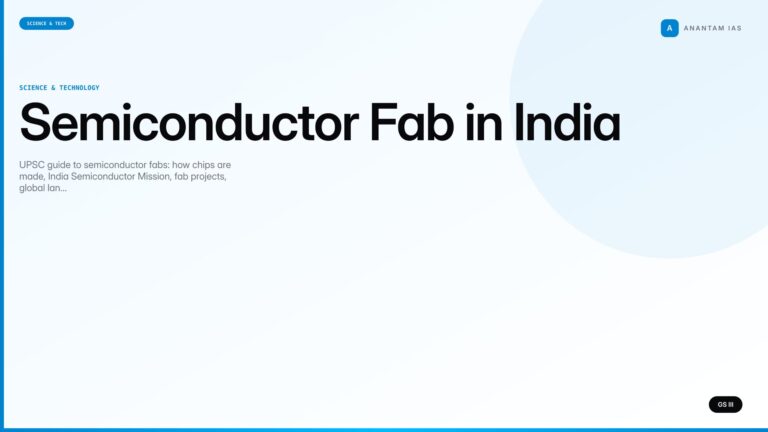 Semiconductor Fab in India (UPSC Science & Tech) — UPSC featured image