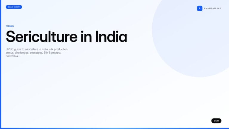 Sericulture in India (UPSC Economy) — UPSC featured image