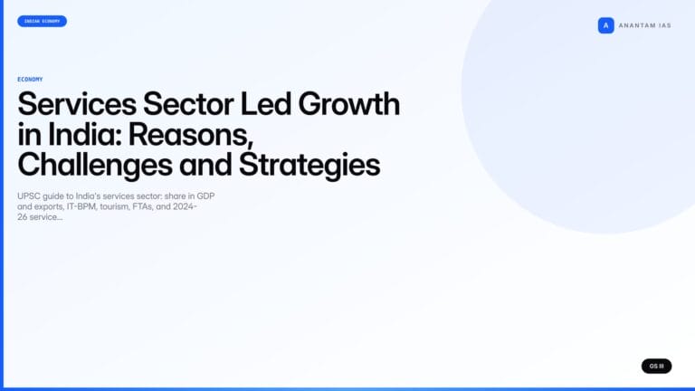 Services Sector Led Growth in India: Reasons, Challenges and Strategies (UPSC Economy) — UPSC featured image