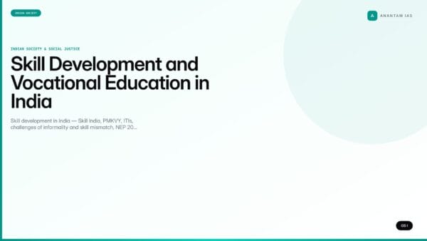 Skill Development and Vocational Education in India (UPSC Indian ...