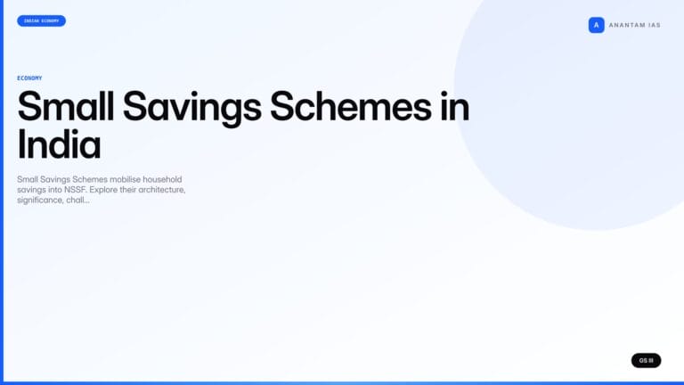 Small Savings Schemes in India (UPSC Economy) — UPSC featured image