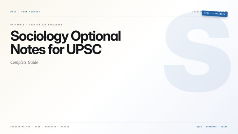 Sociology Optional Notes for UPSC: Complete Guide — featured card for Anantam IAS UPSC guide.
