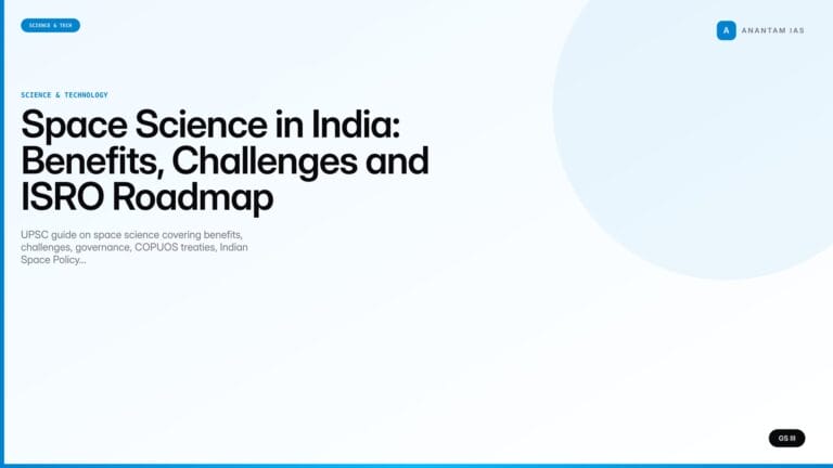 Space Science in India: Benefits, Challenges and ISRO Roadmap (UPSC Science & Tech) — UPSC featured image