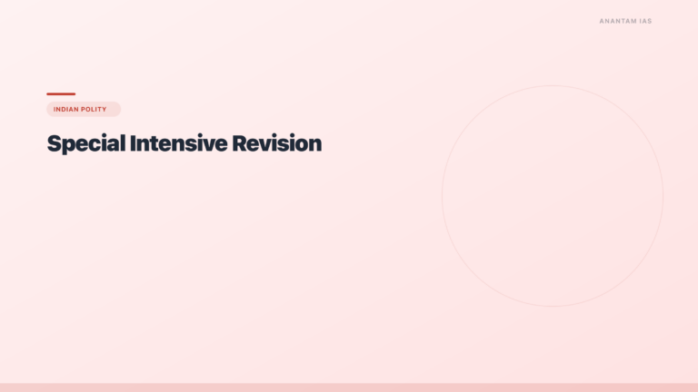 Special Intensive Revision (SIR): Electoral Roll Update Explained - featured image for UPSC preparation