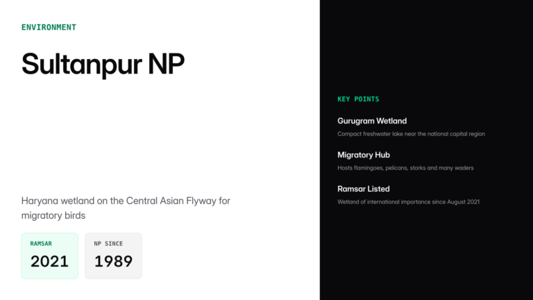 sultanpur national park — UPSC study guide featured image