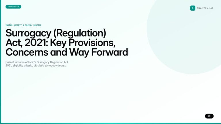 Surrogacy (Regulation) Act, 2021: Key Provisions, Concerns and Way Forward (UPSC Indian Society) — UPSC featured image