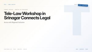Tele-Law Workshop in Srinagar Connects Legal Access with Regional Inclusion — featured card for Anantam IAS UPSC guide.