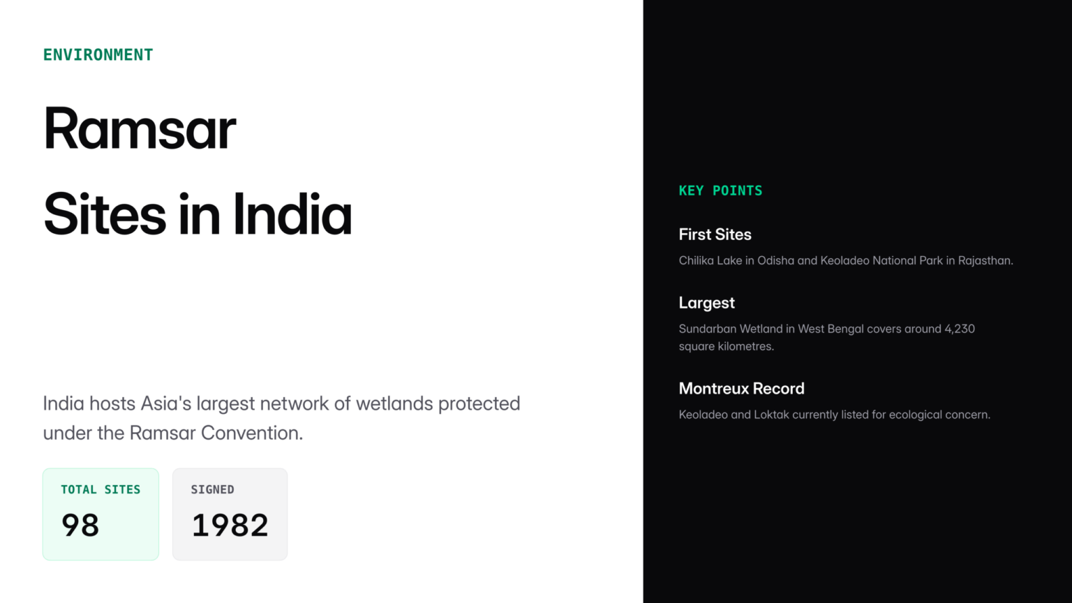 Total Ramsar Sites in India 2026: Complete List of All 98 Wetlands ...