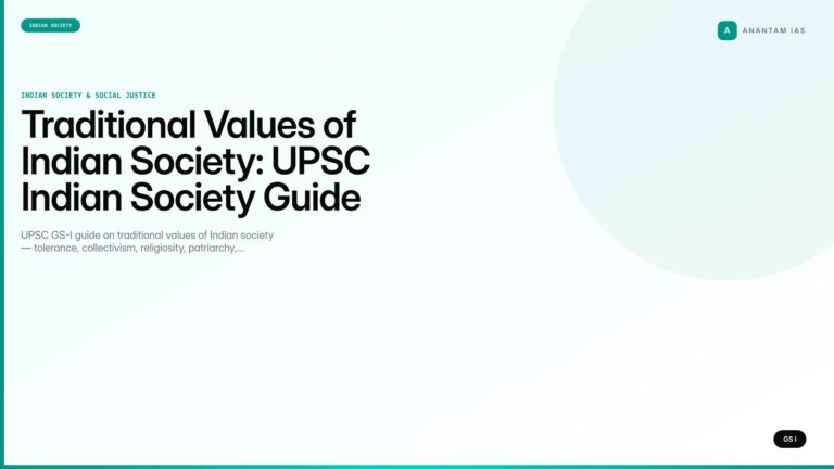 Traditional Values of Indian Society: UPSC Indian Society Guide — UPSC featured image