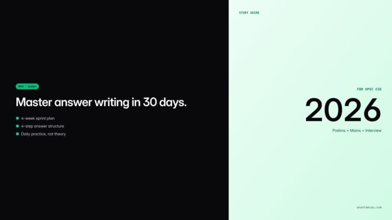 UPSC answer writing in 30 days — featured image