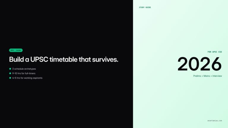 UPSC daily timetable — featured image