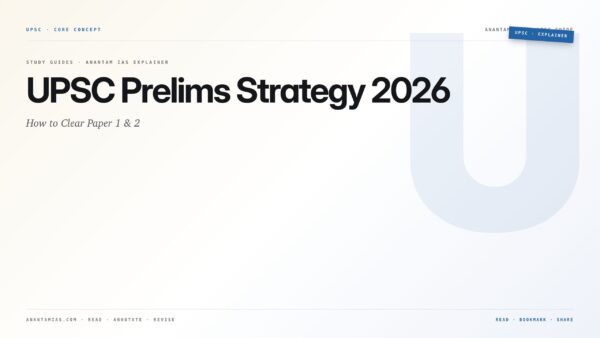 UPSC Prelims Strategy 2026: How to Clear Paper 1 & 2 - Anantam IAS