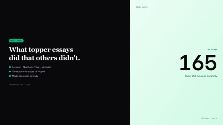 Top UPSC topper essays decoded — Anudeep Shubham Tina