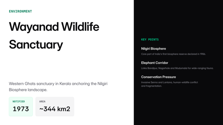 wayanad wildlife sanctuary — UPSC study guide featured image