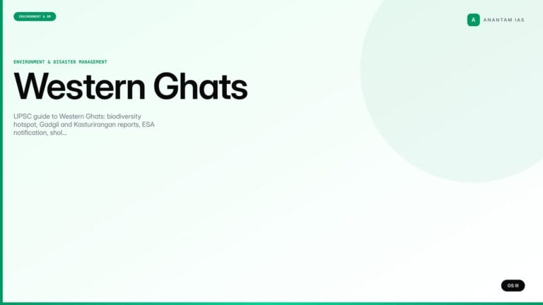 Western Ghats — UPSC Environment & Ecology Guide — UPSC featured image
