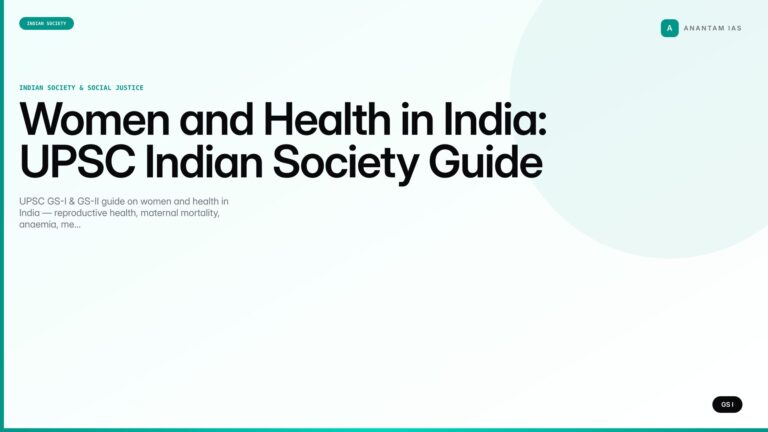 Women and Health in India: UPSC Indian Society Guide — UPSC featured image