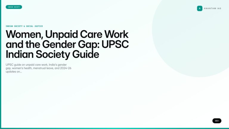 Women, Unpaid Care Work and the Gender Gap: UPSC Indian Society Guide — UPSC featured image