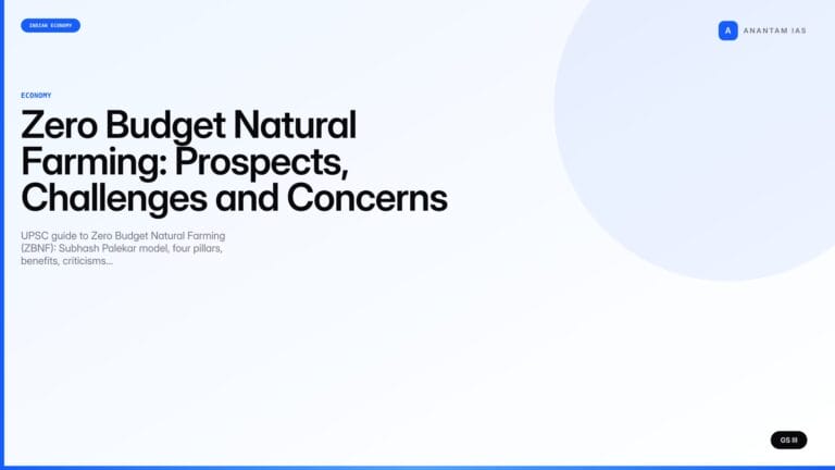 Zero Budget Natural Farming: Prospects, Challenges and Concerns (UPSC Economy) — UPSC featured image