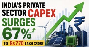 India’s Private Sector Capex surges 67% to Rs 7.70 lakh crore