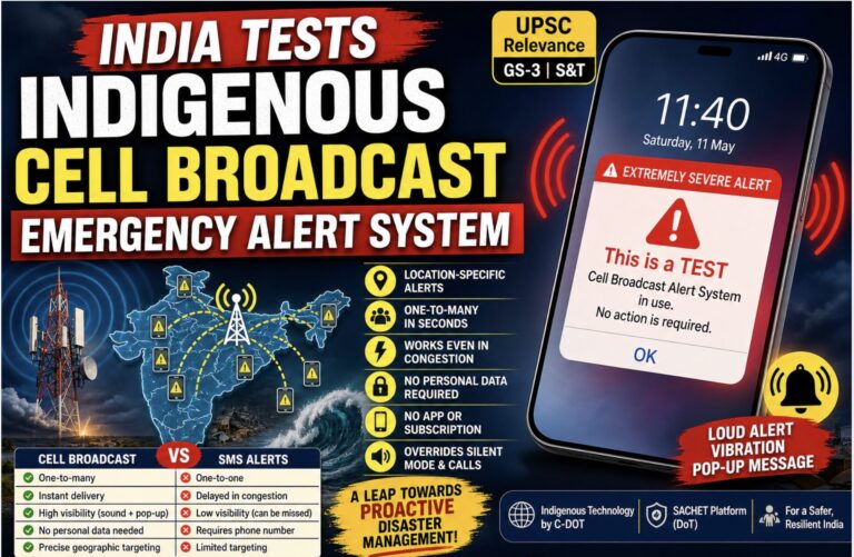 India tests Indigenous Cell Broadcast Emergency Alert System
