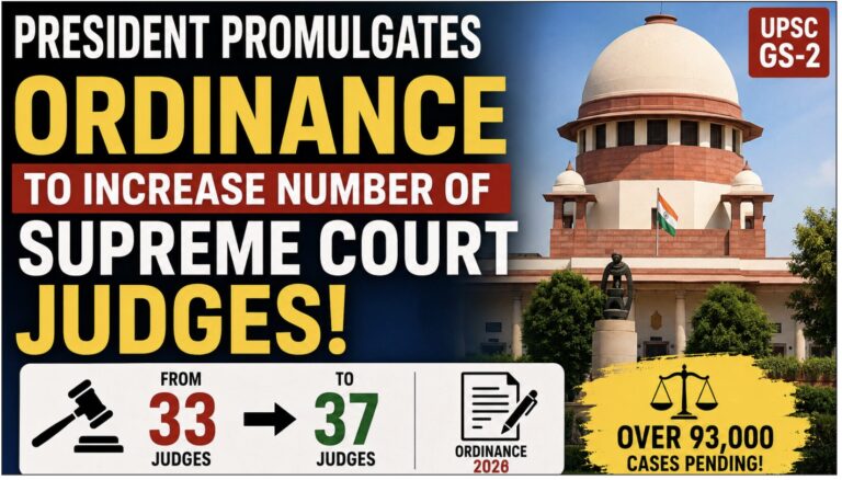President Promulgates Ordinance to Increase Number of Supreme Court Judges