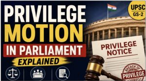 Privilege Motion in Parliament