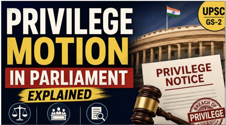 Privilege Motion in Parliament