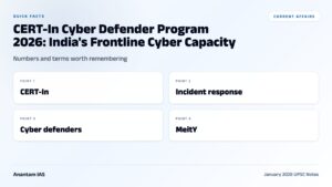 CERT-In Cyber Defender Program 2026: India's Frontline Cyber Capacity graphic 1 for UPSC current affairs