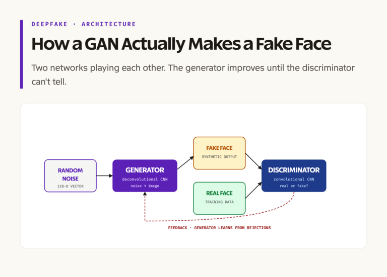 How a Deepfake Is Made: Generator vs Discriminator in a GAN