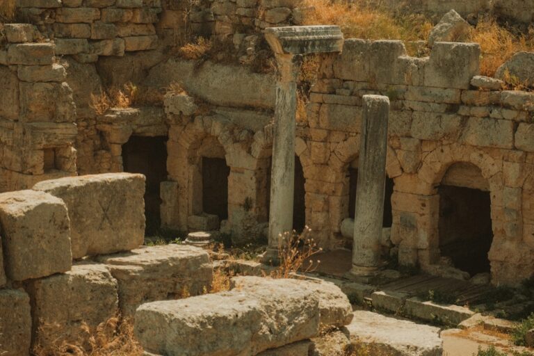 Roman ruins reclaimed by vegetation — UPSC Mains essay topic History Repeats Itself First as a Tragedy Second as a Farce.